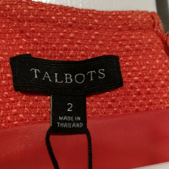 NWT Talbots orange sheath tweed dress size 2 - Picture 2 of 7